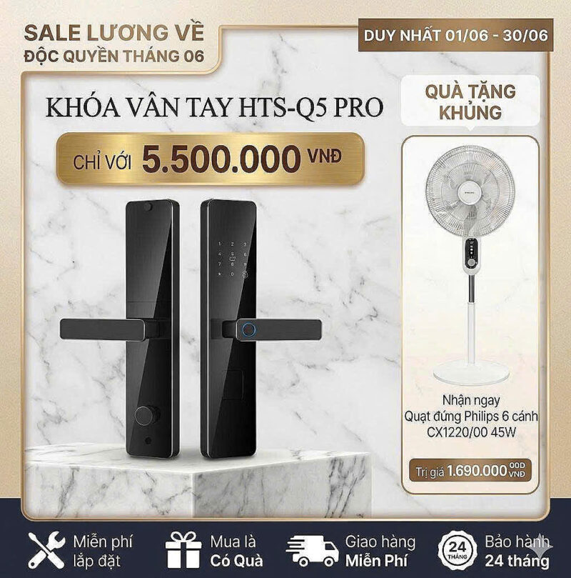 Khóa thông minh cửa gỗ W6B26-HTS-Q5 PRO