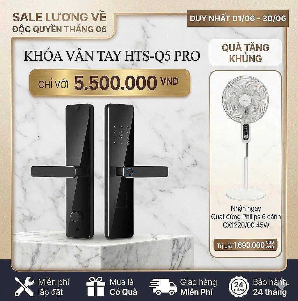 Khóa thông minh cửa gỗ W6B26-HTS-Q5 PRO