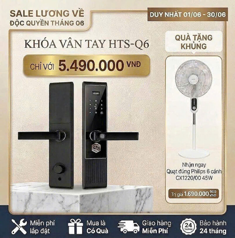 Khóa thông minh cửa gỗ W6B26-HTS-Q6