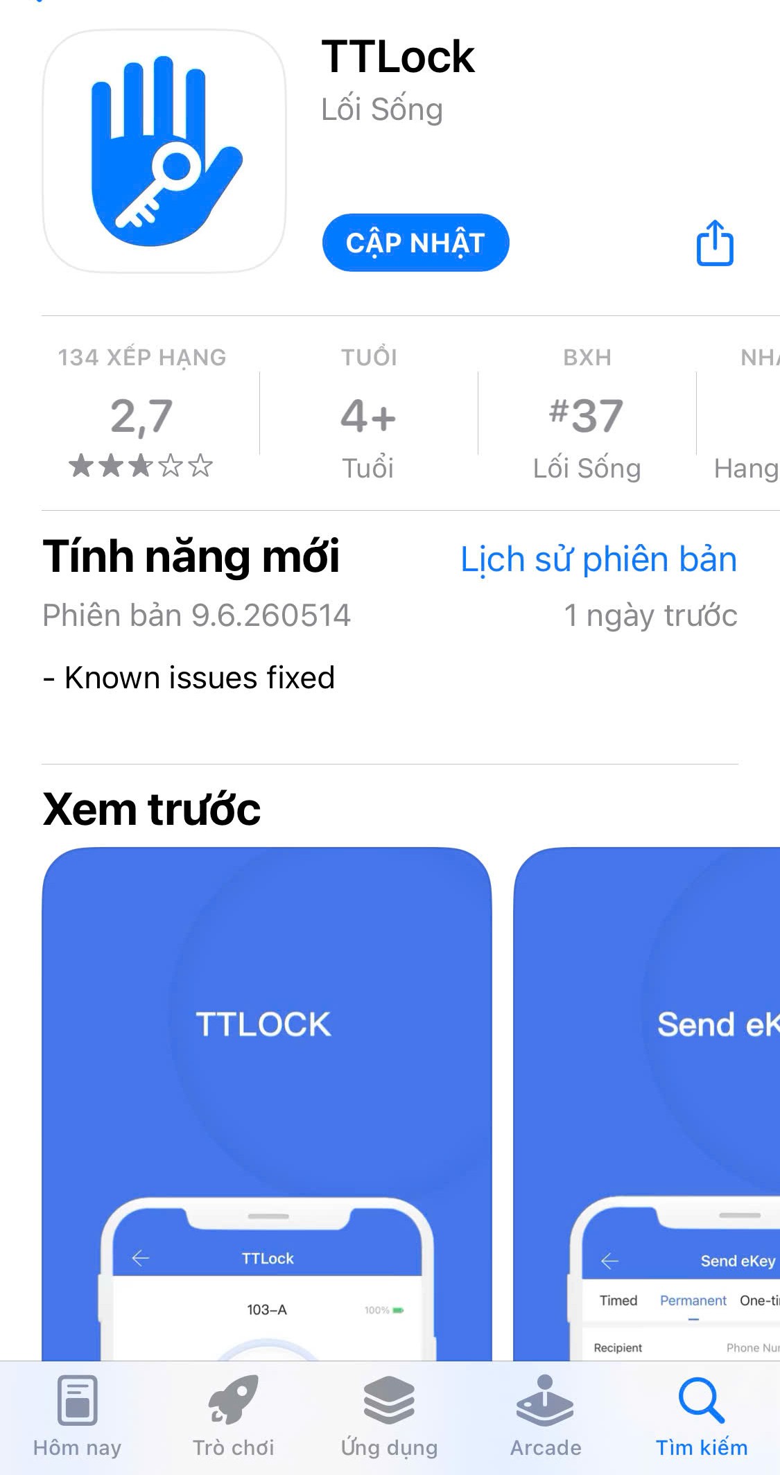 TTLock app 1
